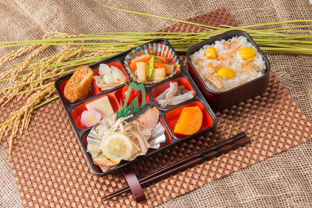 鮭のホイル蒸し弁当